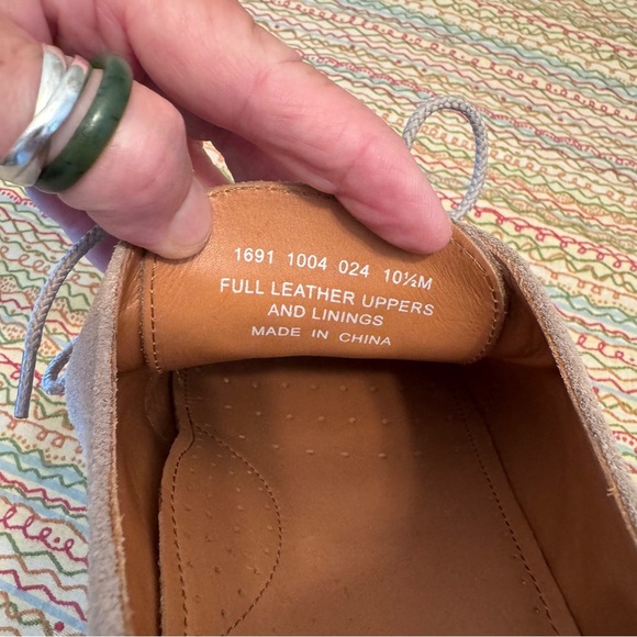 Jos A Banks Gray Derby Shoes with Suede Upper and Rubber Sole Size 10.5M - Picture 5 of 10